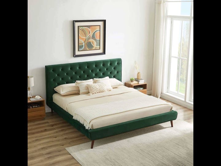 dillon-velvet-platform-bed-queen-emerald-green-1