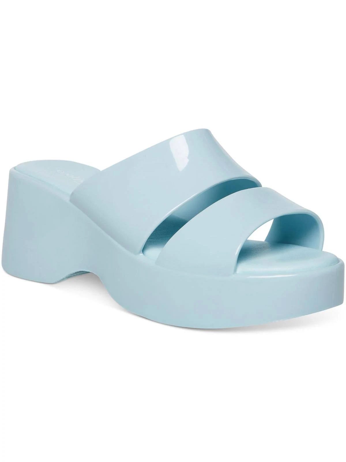 Chic Light Blue Platform Wedge Sandals by Cool Planet by Steve Madden | Image