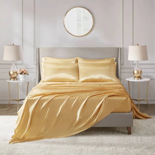 the-twillery-co-cleary-satin-227-thread-count-6-piece-sheet-set-color-gold-size-california-king-1