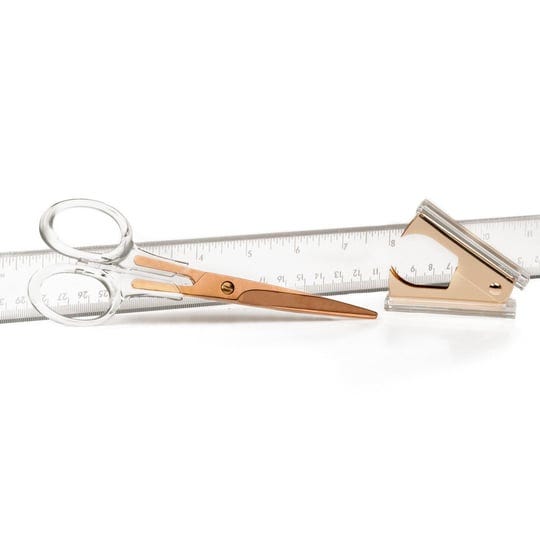 acrylic-and-gold-desk-accessories-set-by-officegoods-12-inch-ruler-6-5-inch-scissors-and-stapler-rem-1