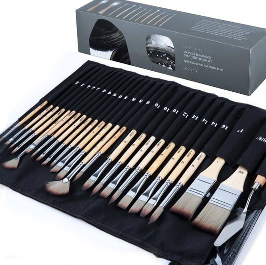 artify-24-pieces-paint-brush-set-expert-series-enhanced-synthetic-brush-set-with-cloth-roll-and-pale-1