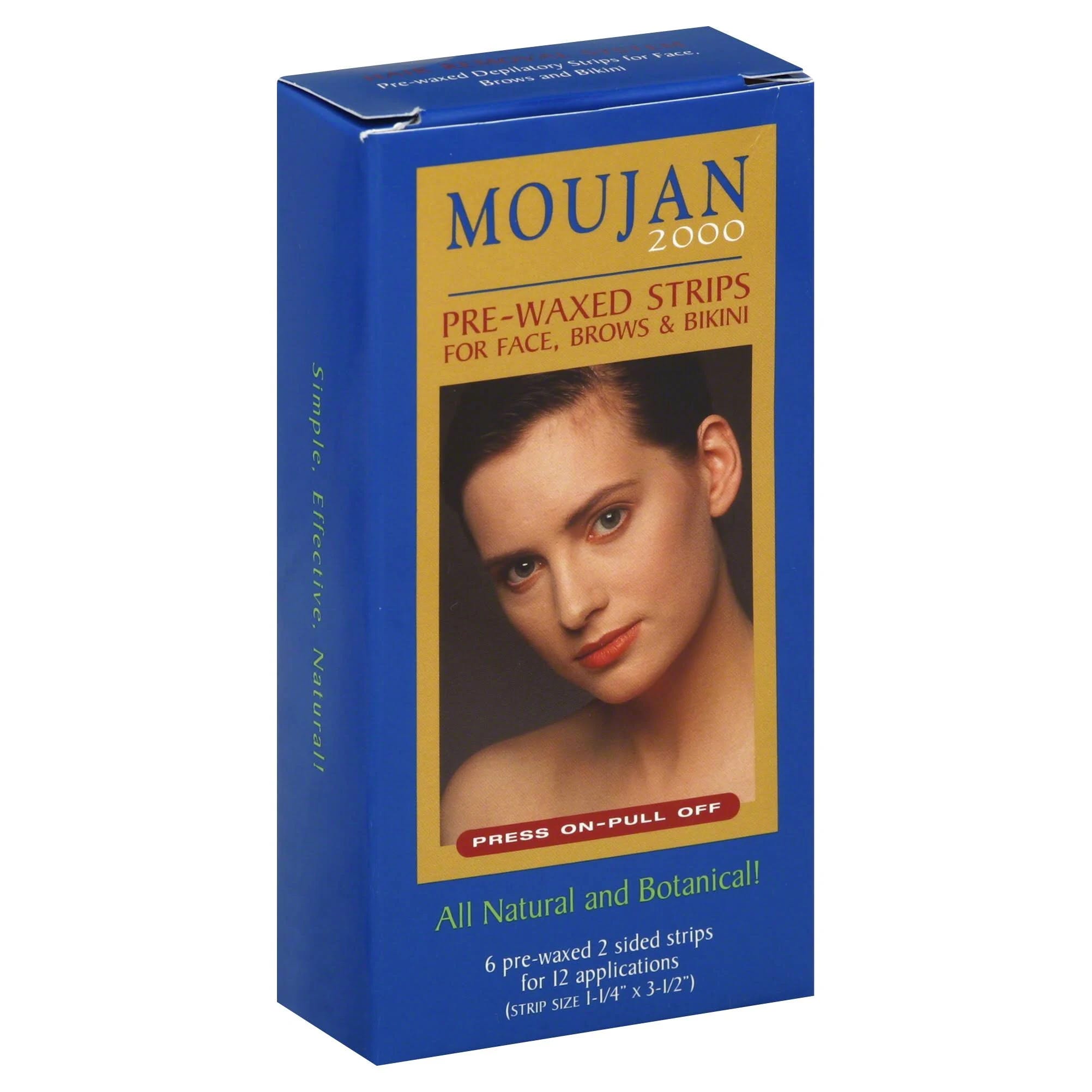 Moujan Easy Pre-Waxed Hair Removal Strips for Face, Brows & Bikini | Image