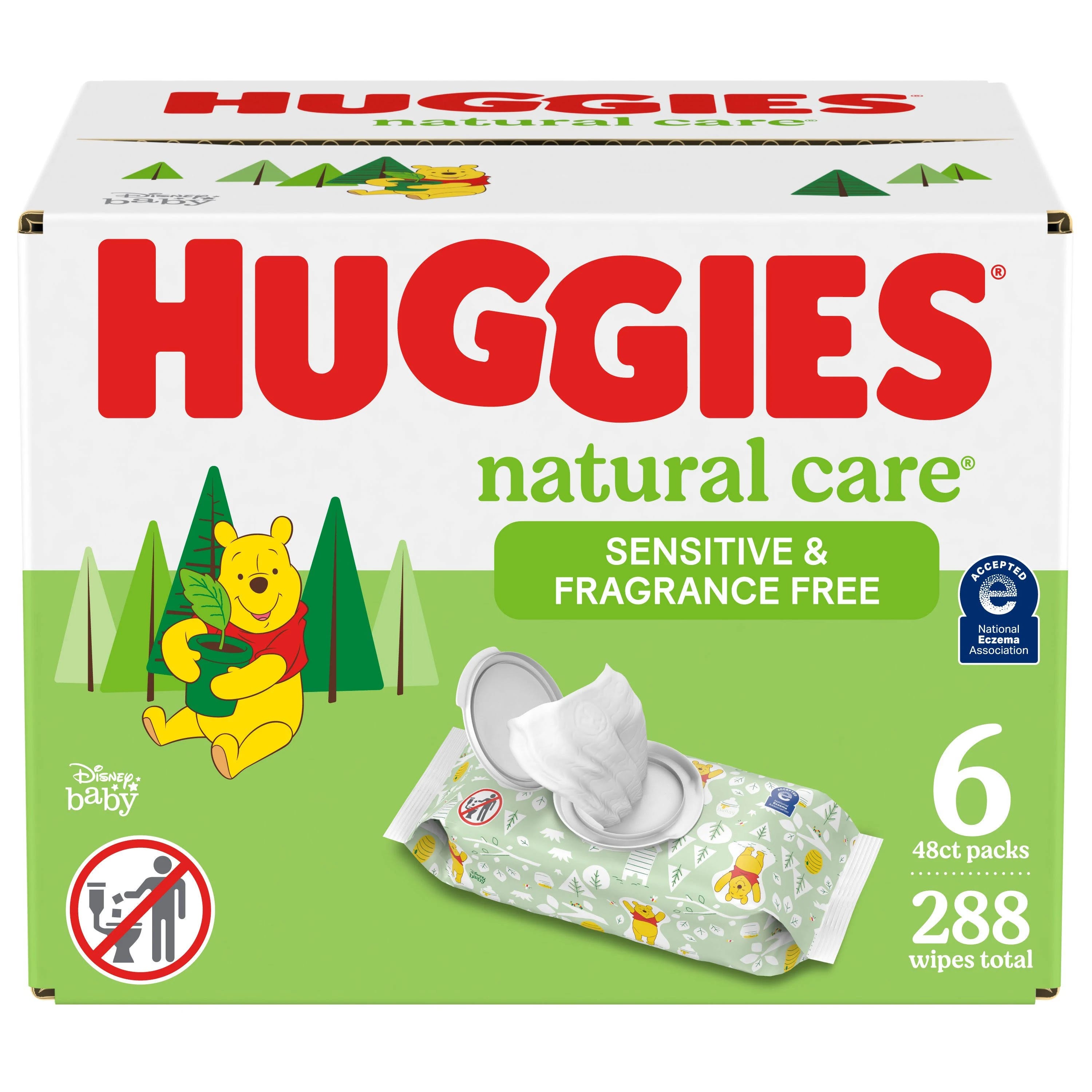 Huggies Natural Care Sensitive Wipes – Plant-Based, Fragrance-Free, and Gentle for Sensitive Skin | Image