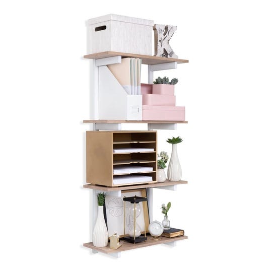 delta-4-tier-adjustable-premium-decorative-wall-shelf-kit-with-shelves-light-oak-1
