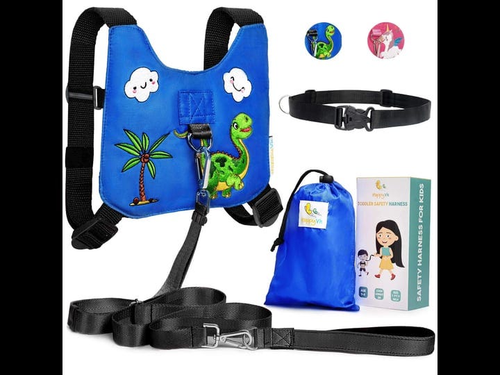 happyvk-safety-harness-for-kids-anti-lost-walking-toddler-baby-leash-with-free-drawstring-storage-ba-1