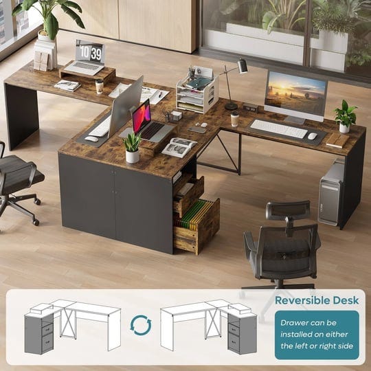 bestier-56w-l-shaped-computer-desk-with-reversible-storage-drawers-and-monitor-stand-rustic-brown-1