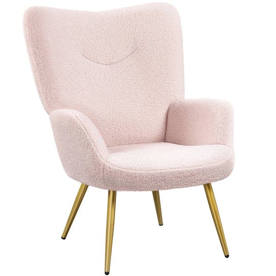 yaheetech-modern-boucle-fabric-accent-chair-for-living-room-bedroom-pink-1