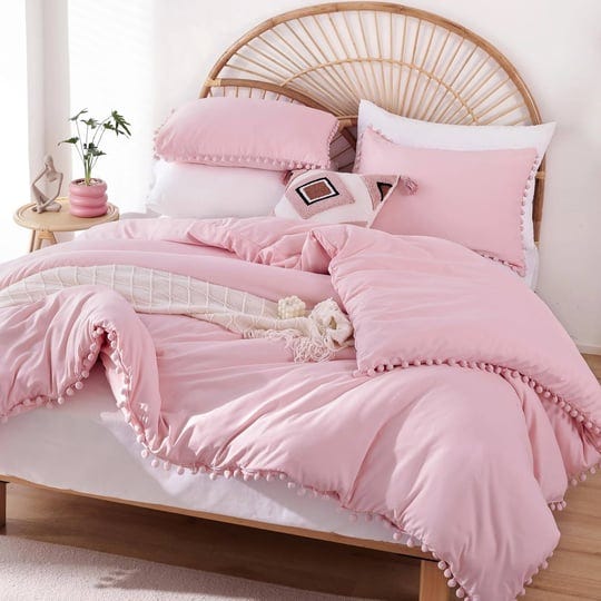 yirddeo-dust-pink-queen-ball-pom-fringe-design-3pcs-boho-aesthetic-luxurious-full-bedding-set-vintag-1
