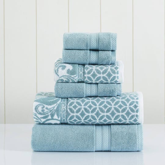 sterling-blue-trefoil-filigree-reversible-yarn-dyed-jacquard-6-piece-towel-set-1