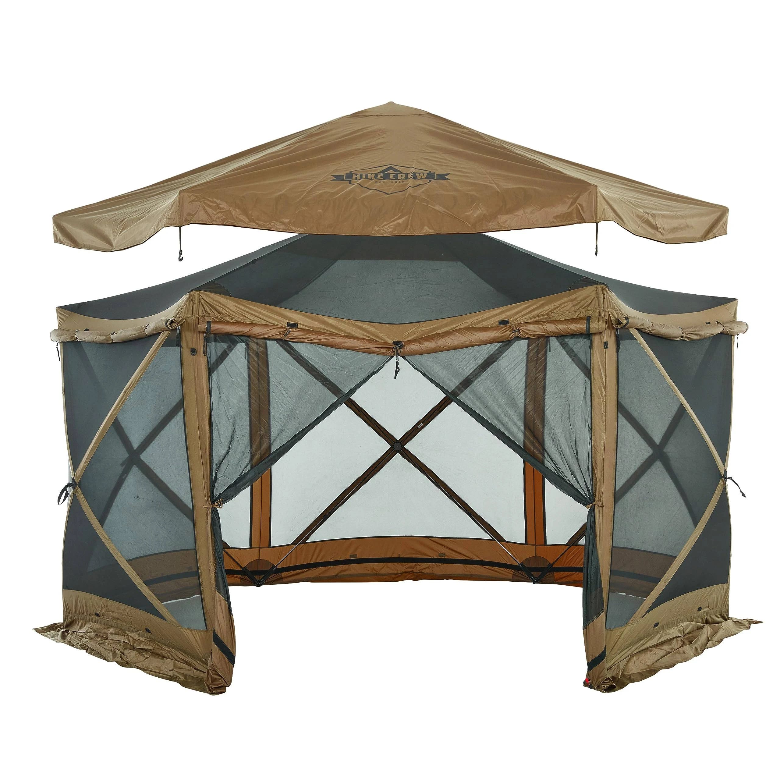 13' Screened Roof Gazebo Tent for Camping | Image