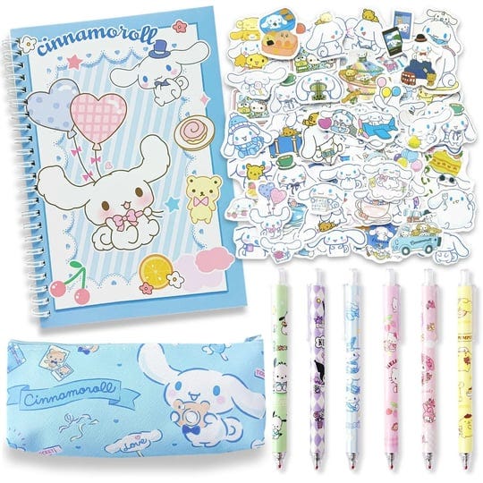 koiswim-kawaii-school-supplies-cute-stationary-set-back-to-school-gift-for-girls-including-spiral-no-1