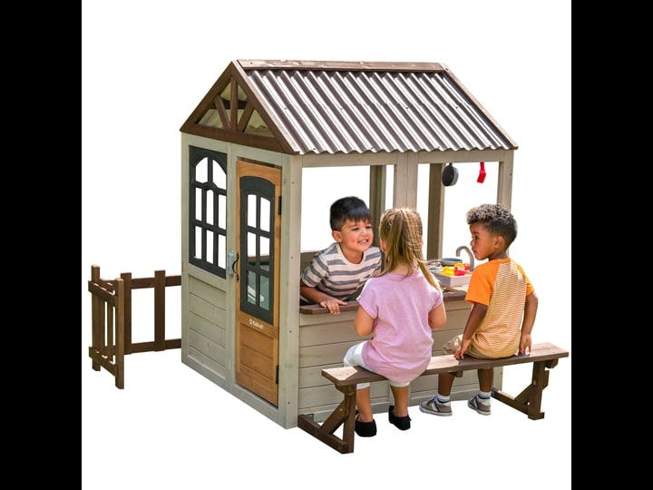 kidkraft-pioneer-cottage-wooden-outdoor-playhouse-with-doorbell-and-13-pieces-1