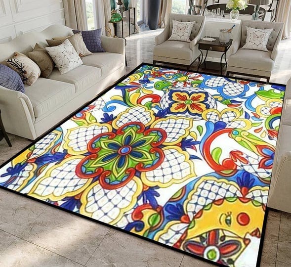 fuiencfke-mexican-seamless-traditional-decorative-objects-talavera-ornamental-area-rug-mat-pad-runne-1