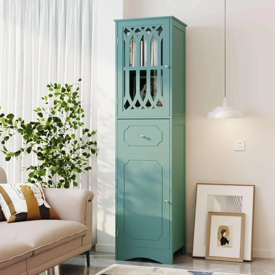 merax-tall-storgae-cabinet-linen-tower-with-adjustable-shelf-drawer-and-door-freestanding-cupboard-f-1