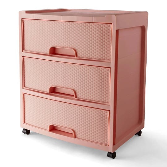 mainstays-3-drawer-wide-diamond-pearl-blush-plastic-storage-cart-with-wheels-1