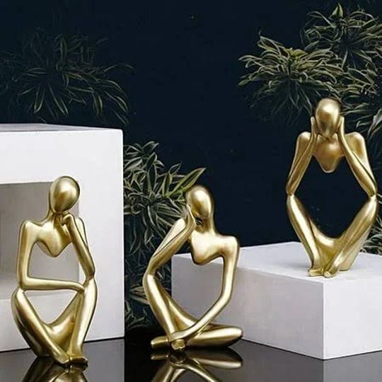 yirtree-resin-statue-thinker-style-decoration-abstract-sculptures-collectible-figurines-for-home-dec-1