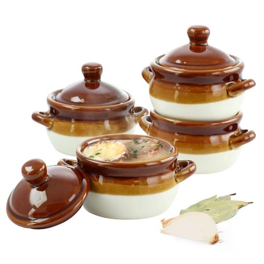 elama-4-piece-double-handle-15-ounce-stoneware-french-onion-soup-bowl-with-lid-brown-1