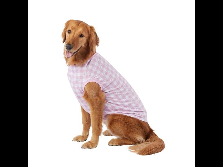 top-paw-pink-plaid-dog-t-shirt-size-xl-polyester-petsmart-1