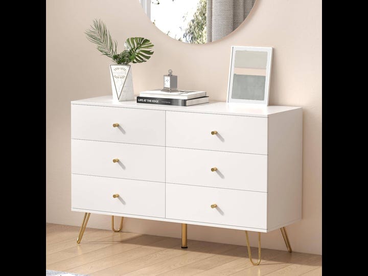 rehoopex-white-dresser-for-bedroom-with-6-drawer-dresser-wood-chest-of-drawers-with-gold-knobs-moder-1