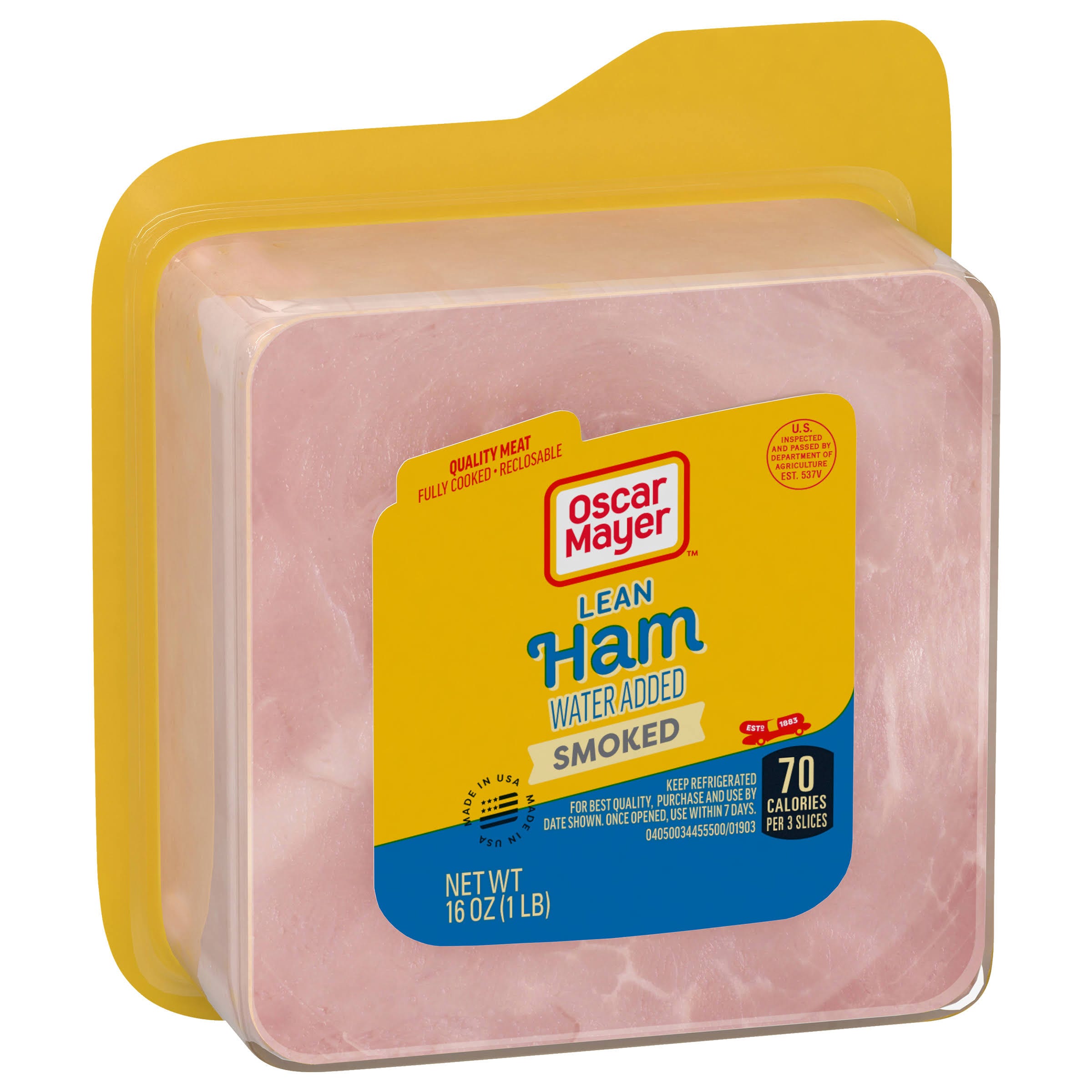 Oscar Mayer Smoked Lean Ham (16 oz) - Perfect for Sandwiches | Image