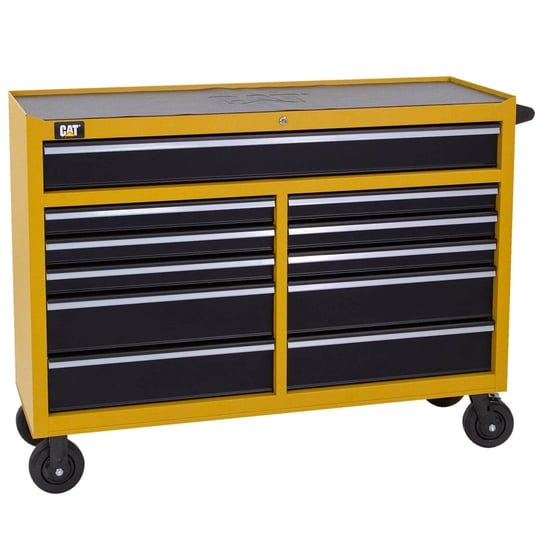 cat-portable-soft-close-52-in-w-x-41-in-h-11-drawer-steel-rolling-tool-cabinet-yellow-1