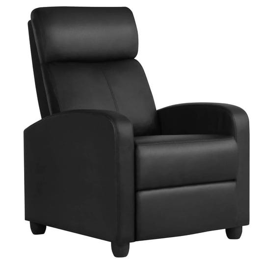 smilemart-faux-leather-push-back-theater-recliner-chair-with-footrest-black-1