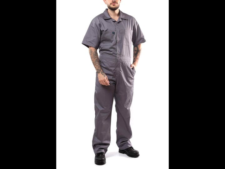 kolossus-deluxe-short-sleeve-cotton-blend-coverall-with-multi-pockets-and-antistatic-zipper-gray-lar-1