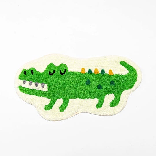 zscyd-yingda1992-green-crocodile-shaped-rug-cute-faux-animal-print-bathroom-rug-bath-mat-bath-carpet-1