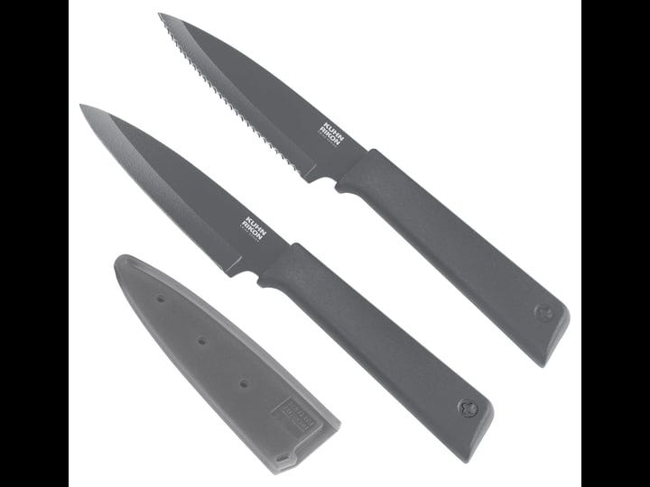kuhn-rikon-colori-non-stick-straight-serrated-paring-knife-set-graphite-grey-1