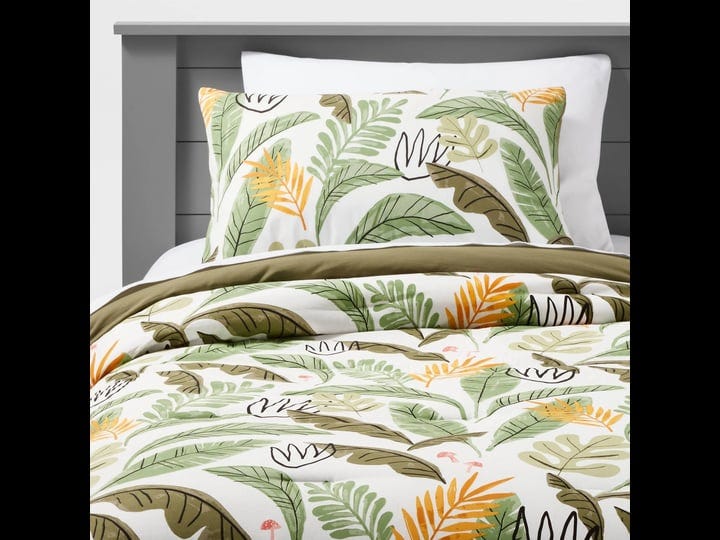 twin-botanical-garden-cotton-kids-comforter-set-green-pillowfort-1