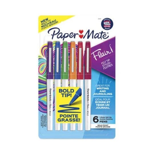 flair-felt-tip-porous-point-pen-assorted-ink-colors-pack-of-6-1