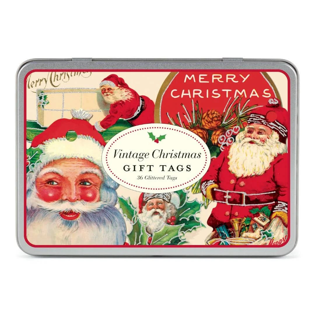 Elegant Vintage Christmas Gift Tags Set | Image