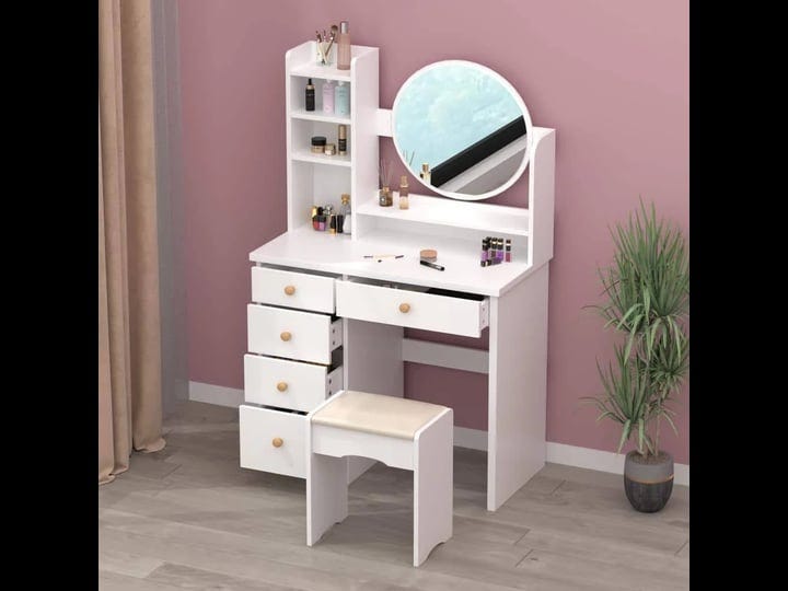 wiawg-5-drawers-white-makeup-vanity-table-set-with-stool-dressing-desk-vanity-wood-with-round-mirror-1