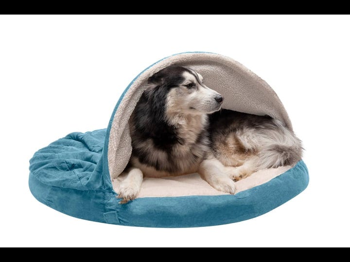 furhaven-pet-dog-bed-memory-foam-round-faux-sheepskin-snuggery-burrow-pet-bed-for-dogs-cats-blue-44--1