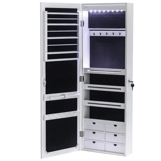 outopee-white-whole-body-mirror-6-drawers-wooden-wall-hanging-jewelry-armoire-storage-cabinet-led-44