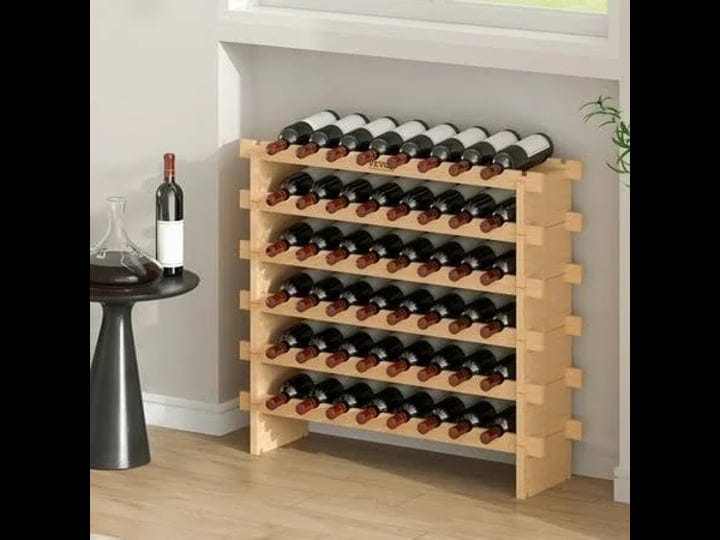 bentism-48-bottle-stackable-modular-wine-rack-bamboo-wood-display-shelf-6-tier-size-6-tier-48-bottle-1