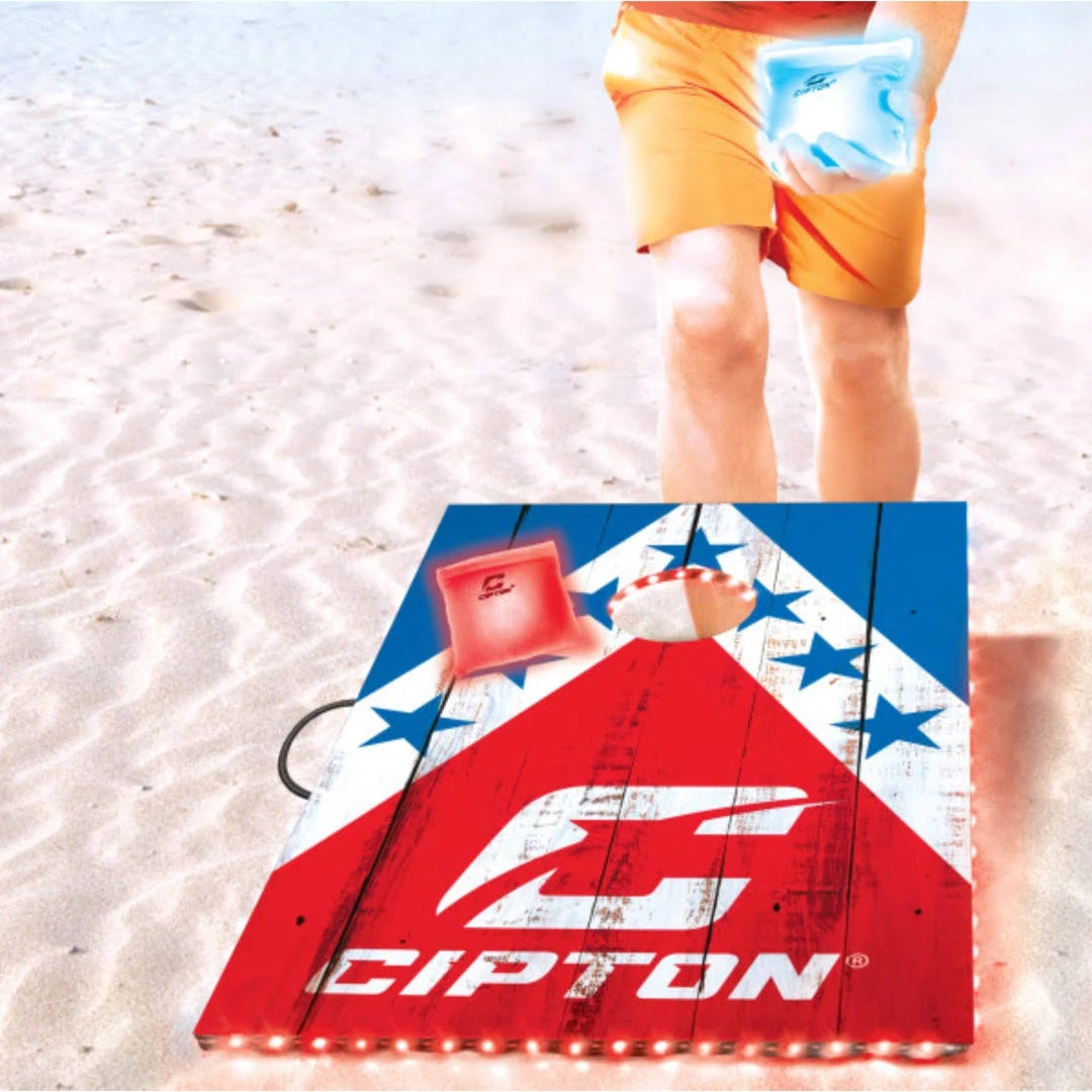 Illuminated LED Cornhole Set for Outdoor Gaming | Image