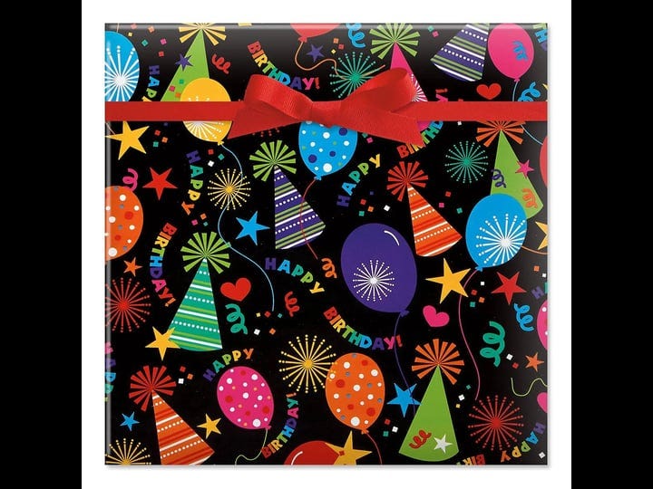 black-birthday-hats-jumbo-rolled-gift-wrap-1