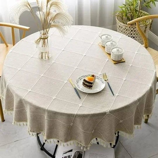 stoncel-round-tablecloth-boho-plaid-tassel-round-table-cloth-heavy-weight-cotton-linen-table-cover-f-1