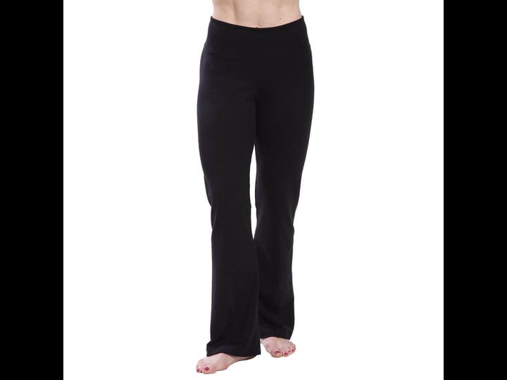 american-fitness-couture-womens-high-waist-comfortable-bootleg-yoga-pants-black-1