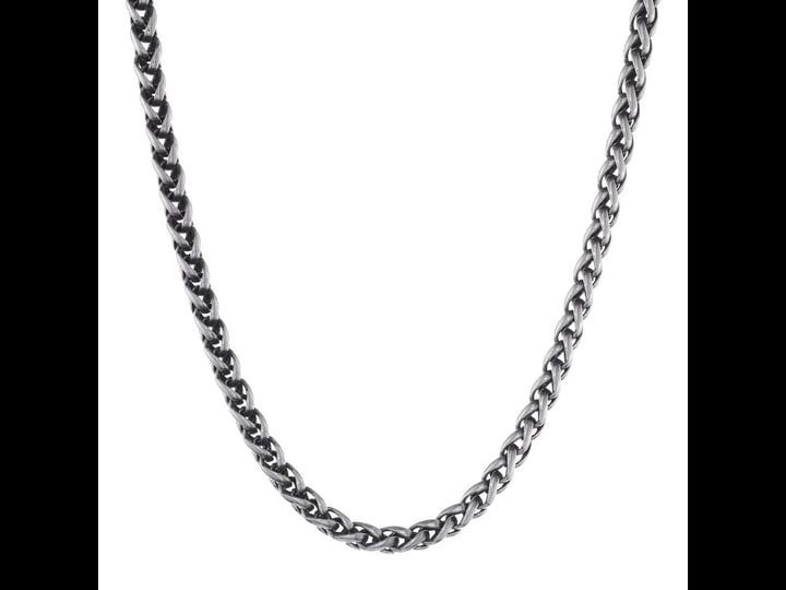 belk-co-mens-stainless-steel-antique-wheat-chain-necklace-gray-24-in-1