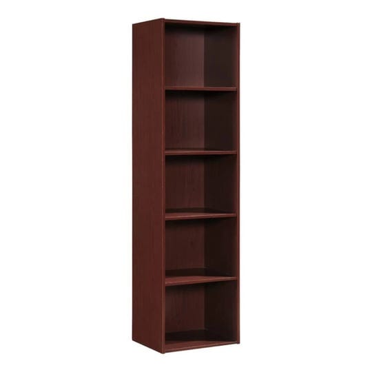 hodedah-5-shelf-59-in-h-mahogany-bookcase-brown-1
