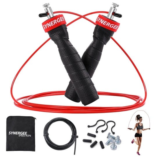 iheart-synergee-speed-jump-rope-with-2-adjustable-10-ft-cables-rouge-red-1