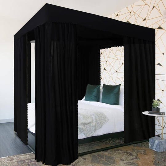 kmhesvi-black-canopy-bed-curtains-4-corner-post-bed-curtains-canopy-queen-bed-canopy-curtains-for-ad-1