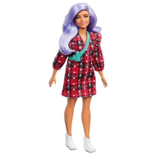 barbie-fashionistas-curvy-with-lavender-hair-wearing-red-plaid-dress-doll-157-1