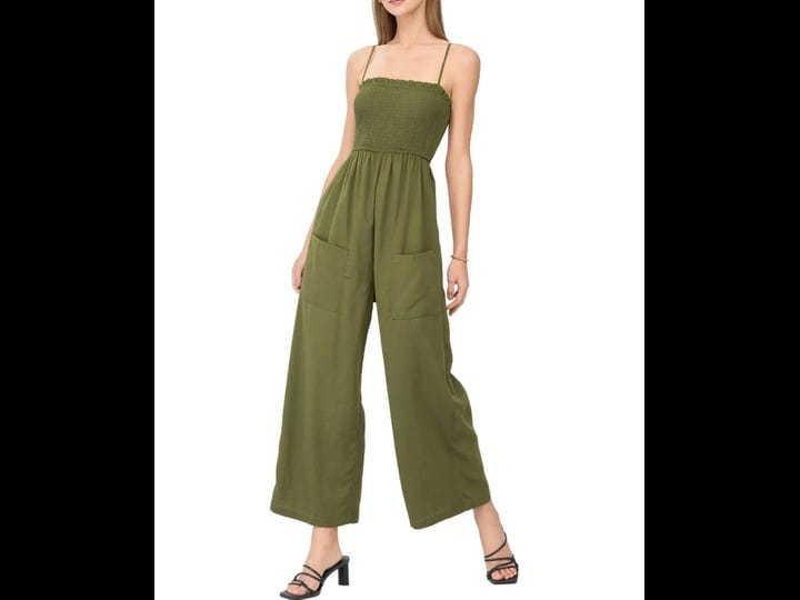 cupshe-womens-demetria-square-neck-smocking-jumpsuit-green-1