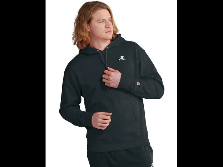 champion-mens-classic-fleece-pullover-hoodie-black-white-size-l-1
