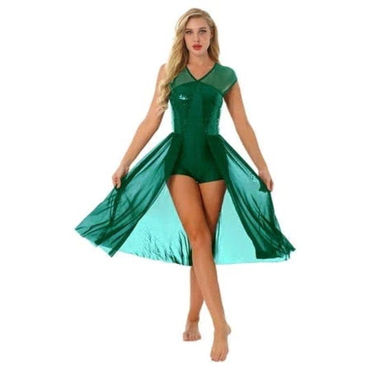 chictry-womens-lyrical-dance-dress-sheer-mesh-patchwork-skirted-leotard-dancewear-green-xl-womens-bl-1