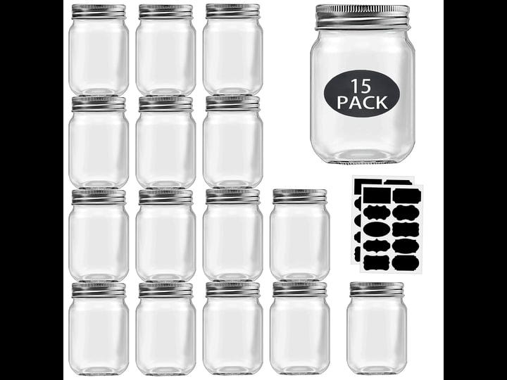 16-oz-mason-glasss-jars-with-lids-regular-mouth-15-pack-silver-1