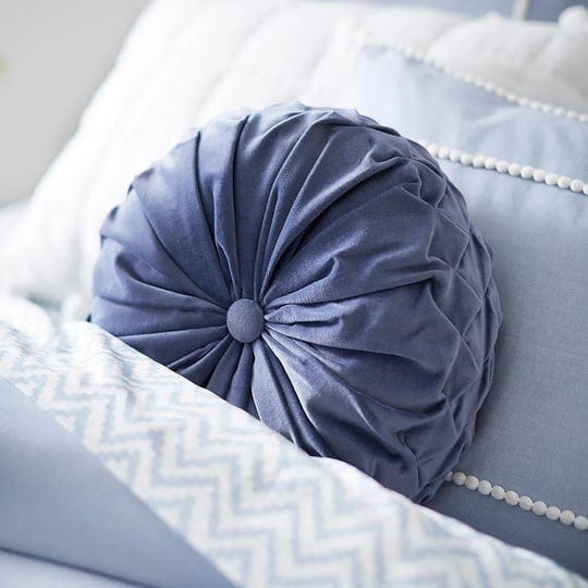 velvet-pleated-round-pillow-o-s-faded-navy-1